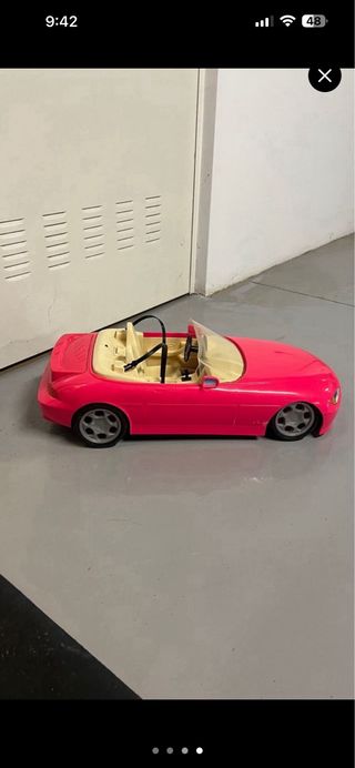 Coche Descapotable Grande Barbie Rosa
