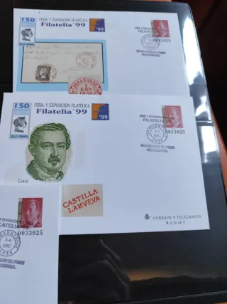 Sobres Filatelia 99 Madrid, serie completa