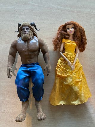 Muñecos La Bella y la Bestia