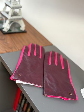 Guantes piel Claudie Pierlot bicolor