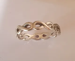 Anillo Infinito Plata y Circonitas