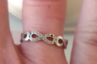 Anillo Infinito Plata y Circonitas