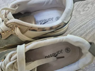 Scarpe donna beige/verde con leopardato