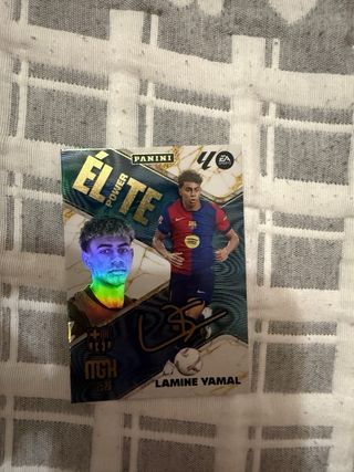 Cromo Panini Elite Lamine Yamal Firmado