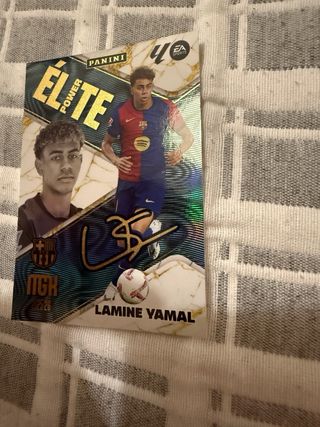 Cromo Panini Elite Lamine Yamal Firmado