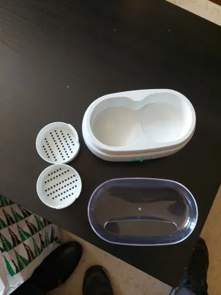 Limpiador Joyas Ultrasónico Blanco/Turquesa