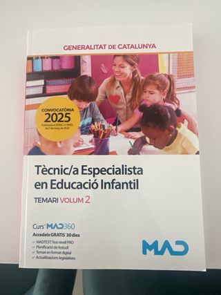 Temari tecnic especialista en educació infantil