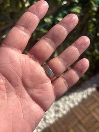 Anillo plata con diamantes