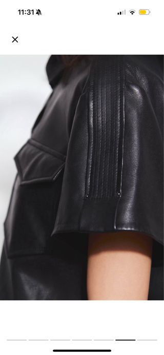 Camisa Piel Manga Corta IKKS Mujer