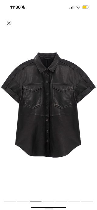 Camisa Piel Manga Corta IKKS Mujer