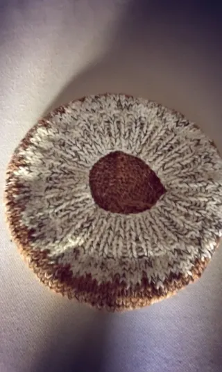 Gorro de lana tejido a mano tonos tierra