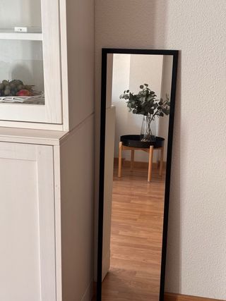 Specchio con Cornice Nera Rettangolare