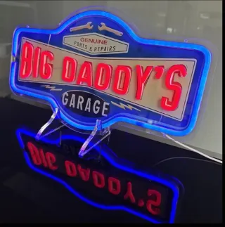 Lampada Neon LED "BIG Daddy's Garage"