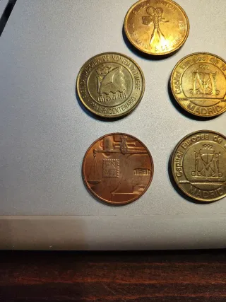 5 Monedas Conmemorativas Ferias Filatelia