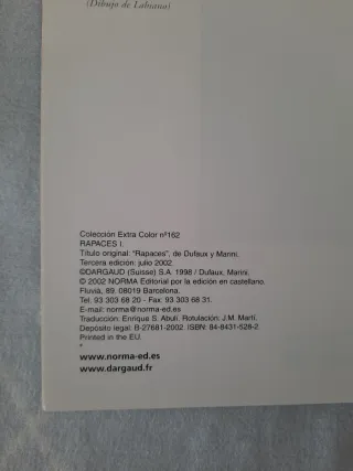 RAPACES. OBRA COMPLETA EN 5 VOLÚMENES. TERROR.