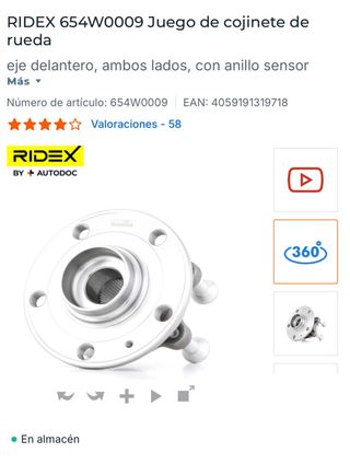 Cojinete Rueda Delantera VW/Seat/Audi/Skoda