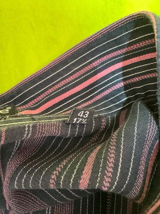 Camicia 7 Camicie Slim Righe Rosa Nero Taglia xl