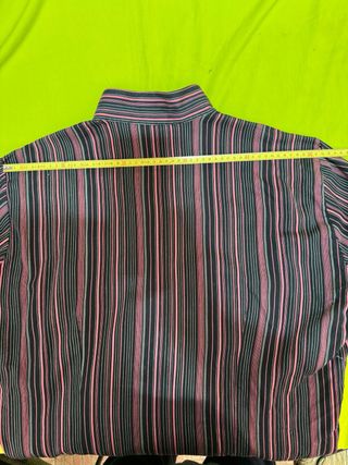 Camicia 7 Camicie Slim Righe Rosa Nero Taglia xl