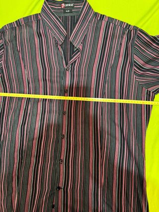 Camicia 7 Camicie Slim Righe Rosa Nero Taglia xl
