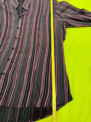 Camicia 7 Camicie Slim Righe Rosa Nero Taglia xl