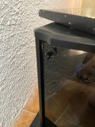 Mueble TV negro cristal