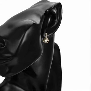 Pendientes Oro 14K Cobre Circonitas Perla