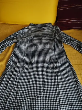 Vestido Premamá Cuadros Blanco y Negro