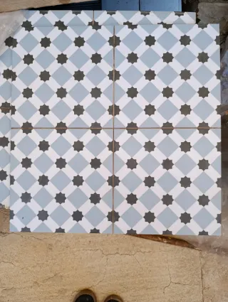 Azulejo mosaico diseño geométrico