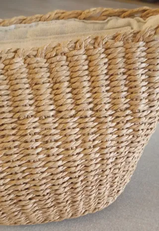 Bolso bandolera rafia mujer