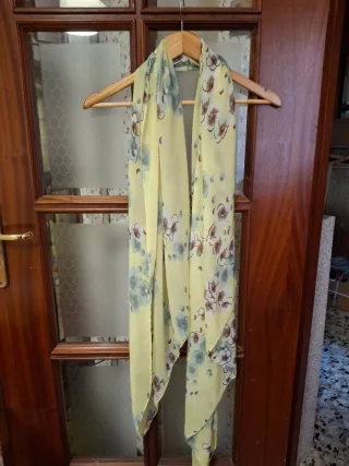 Foulard donna giallo floreale
