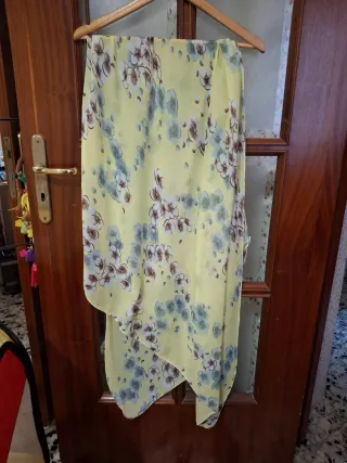 Foulard donna giallo floreale