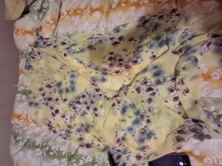 Foulard donna giallo floreale