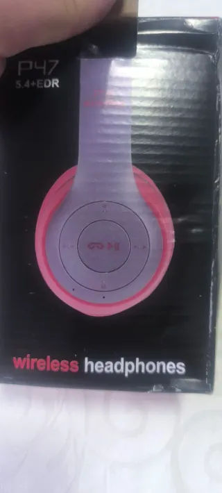 Auriculares Bluetooth Inalámbricos Rosa y Negro