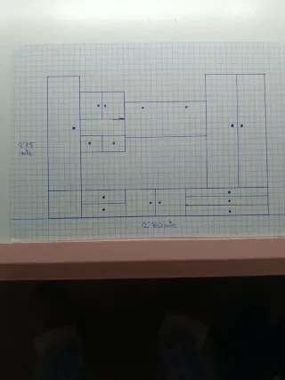 Mueble de salón madera y cristal