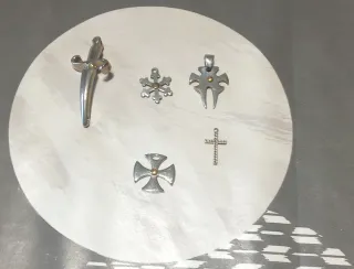 Lotto Ciondoli Collane Spada Fiocco Croce