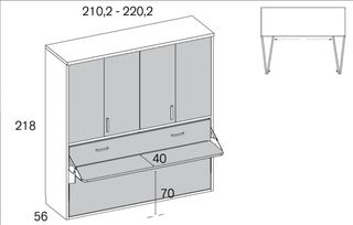 LLIT PLEGABLE AMB PORTES PLEGABLES I ESCRIPTORI I.