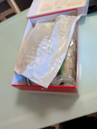 Deportivas mujer cordones grises y moradas