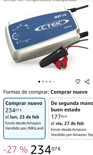 Cargador Batería CTEK MXT 14 Profesional 24V