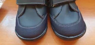 Botita Piel Nappa Marino Flor Talla 28 NUEVAS