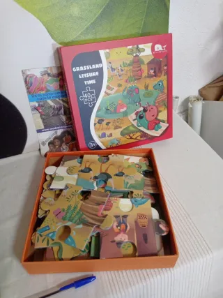 2 Puzzles Infantiles: Jungle Friends y Grassland