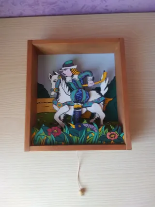 Quadro in legno decorativo vintage pull & move