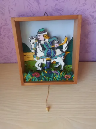 Quadro in legno decorativo vintage pull & move