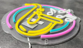 Lampada Neon LED "SAX Note Musicali"