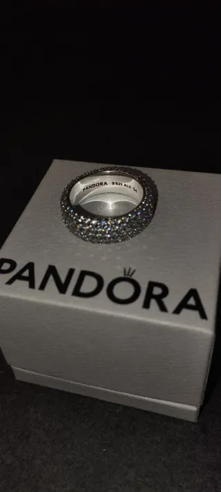 Anello Pandora Pavé Argento Misura 54