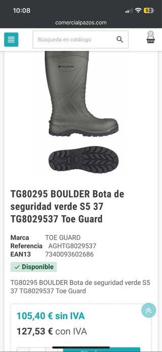 Botas de seguridad de agua