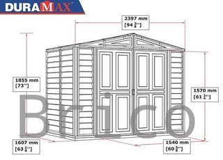 Caseta PVC Duramate III 160x239x185 cm - Duramax