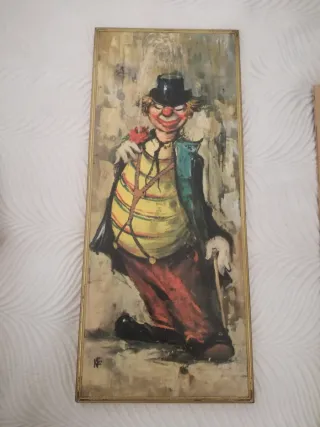 Coppia Quadri Clown su Tavolozza