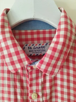 Camisa El Ganso Cuadros roja y blanca