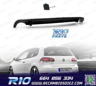 DIFUSOR VOLKSWAGEN VW GOLF 6 LOOK GTI 08-12 + TAPA GANCHO DE