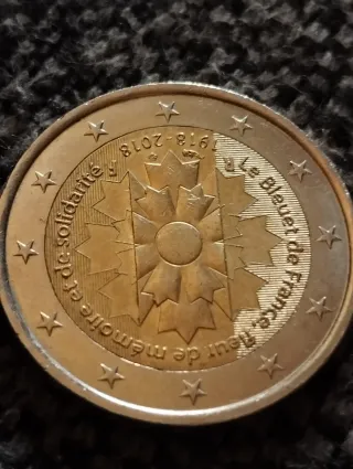 Moneda Conmemorativa 2€ Francia 1918-2018